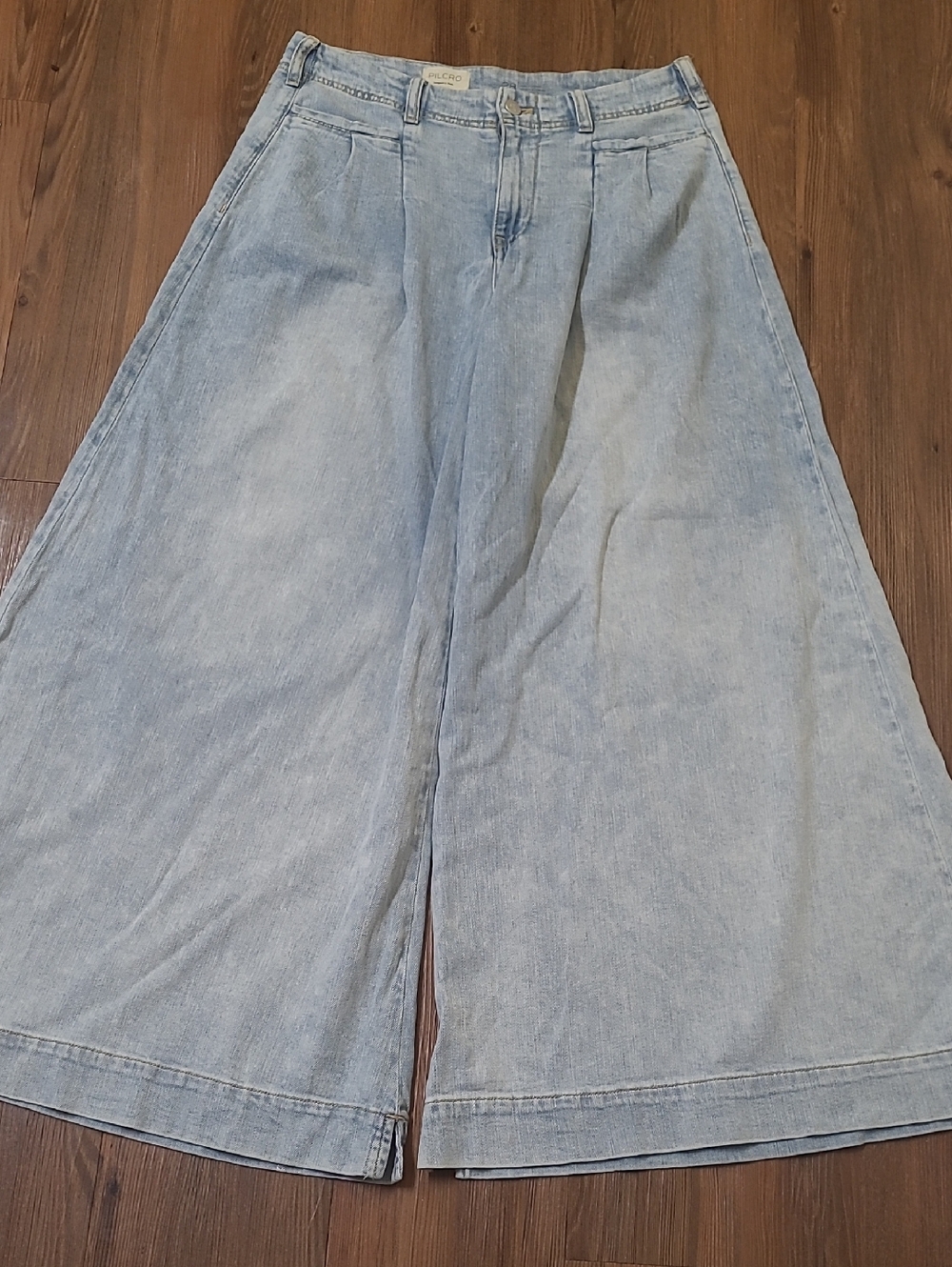 Pilcro Light Blue Wide-Leg Denim Jeans